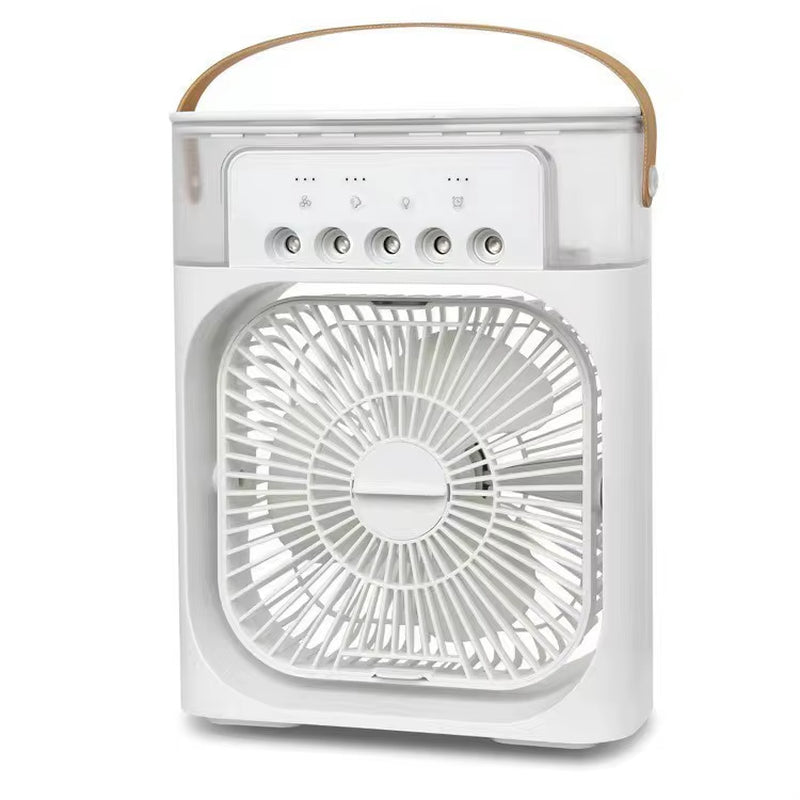3 in 1 Ice Fan Air Conditioner Household Small Air Cooler LED Night Light Portable Humidifier Air Adjustment Fan Office Home Fan