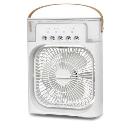 3 in 1 Ice Fan Air Conditioner Household Small Air Cooler LED Night Light Portable Humidifier Air Adjustment Fan Office Home Fan